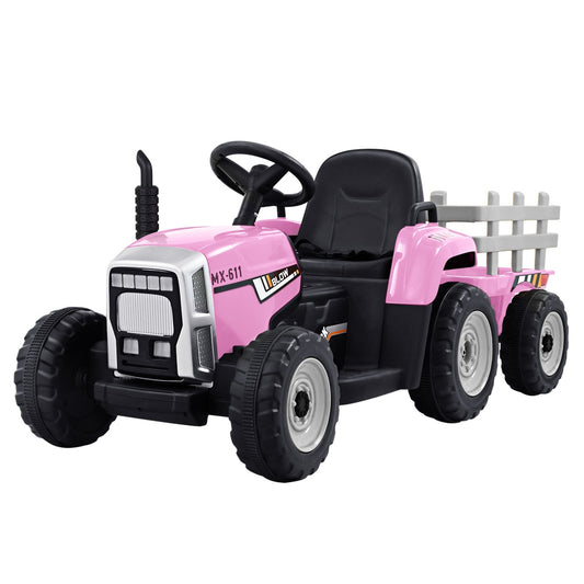 Kids Electric Ride On Car Tractor Toy Cars 12V Pink