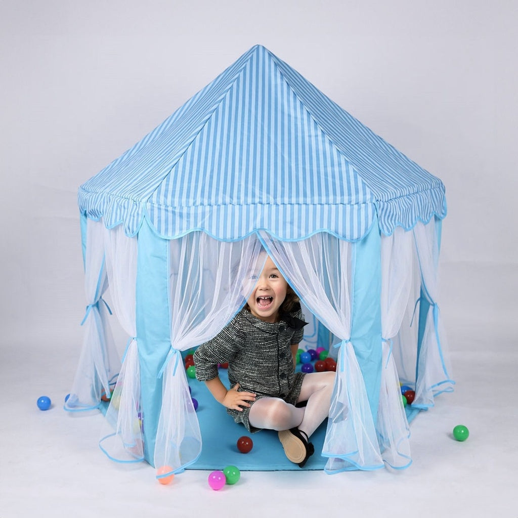 GOMINIMO Kids Hexagonal Tent with LED Lights (Blue)