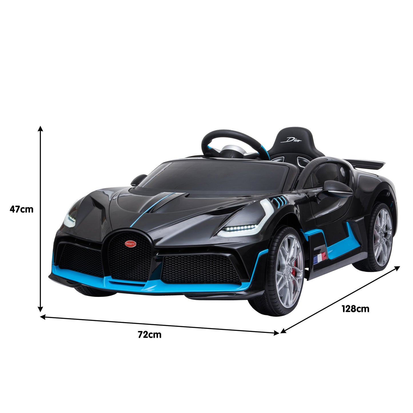 Bugatti Divo Kids Electric Ride On Car - Black