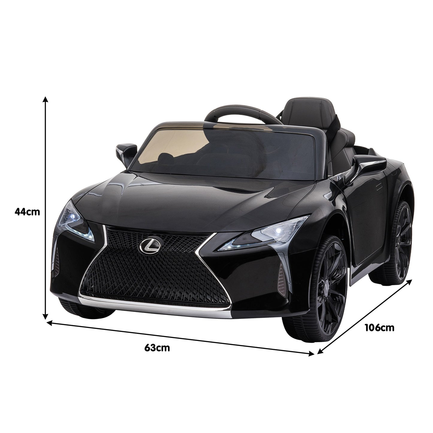 Lexus LC 500 Kids Electric Ride On Car - Black