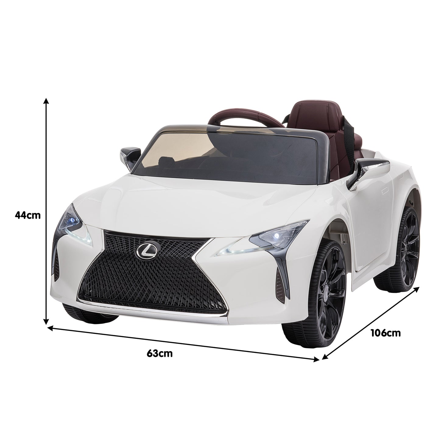 Lexus Lc 500 Kids Electric Ride On Car - White