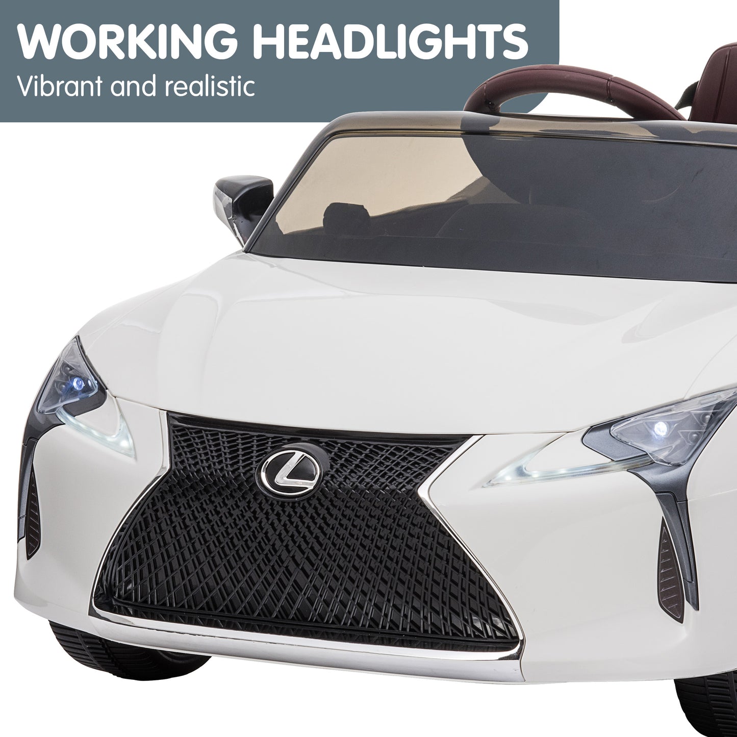 Lexus Lc 500 Kids Electric Ride On Car - White