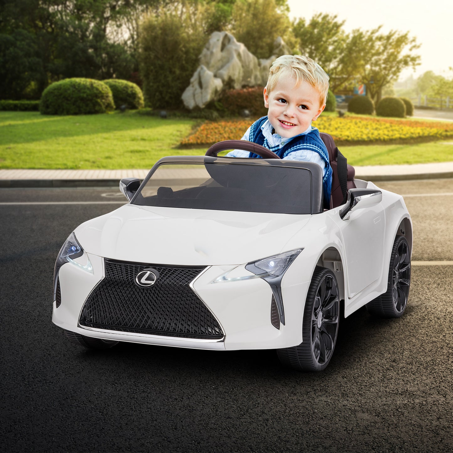 Lexus Lc 500 Kids Electric Ride On Car - White