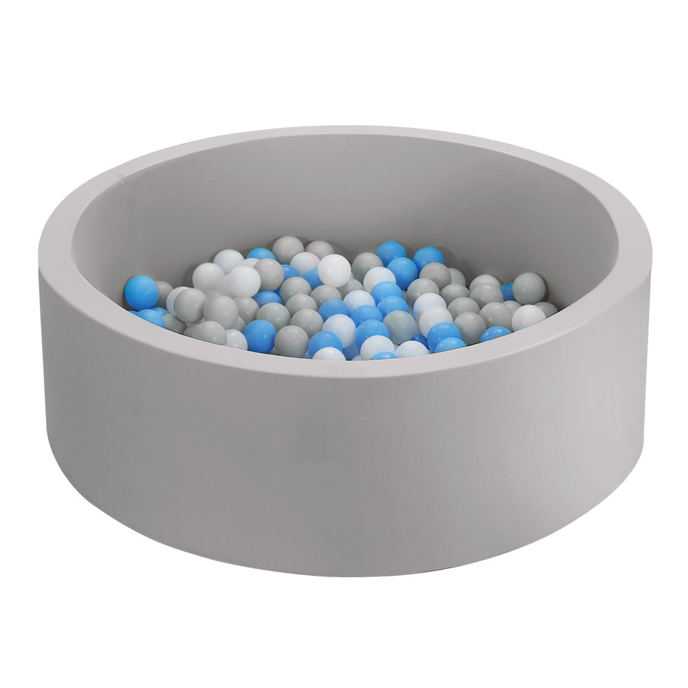 Kids Ball Pit 90x30cm Ocean Foam Play Pool Barrier Toys Children Grey