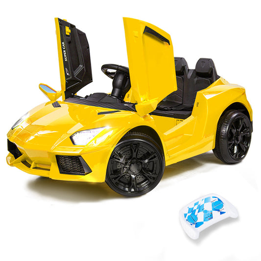 KIDS Lamborghini Inspired Ride-On Car, Remote Control, Battery Charger, Yellow