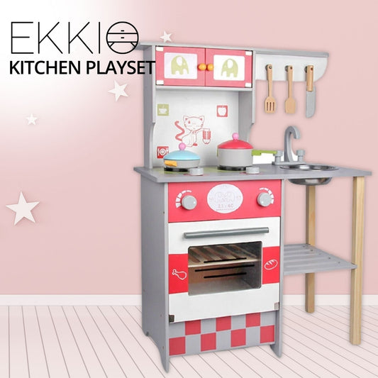 Wooden Kitchen Playset for Kids (European Style Kitchen Set)